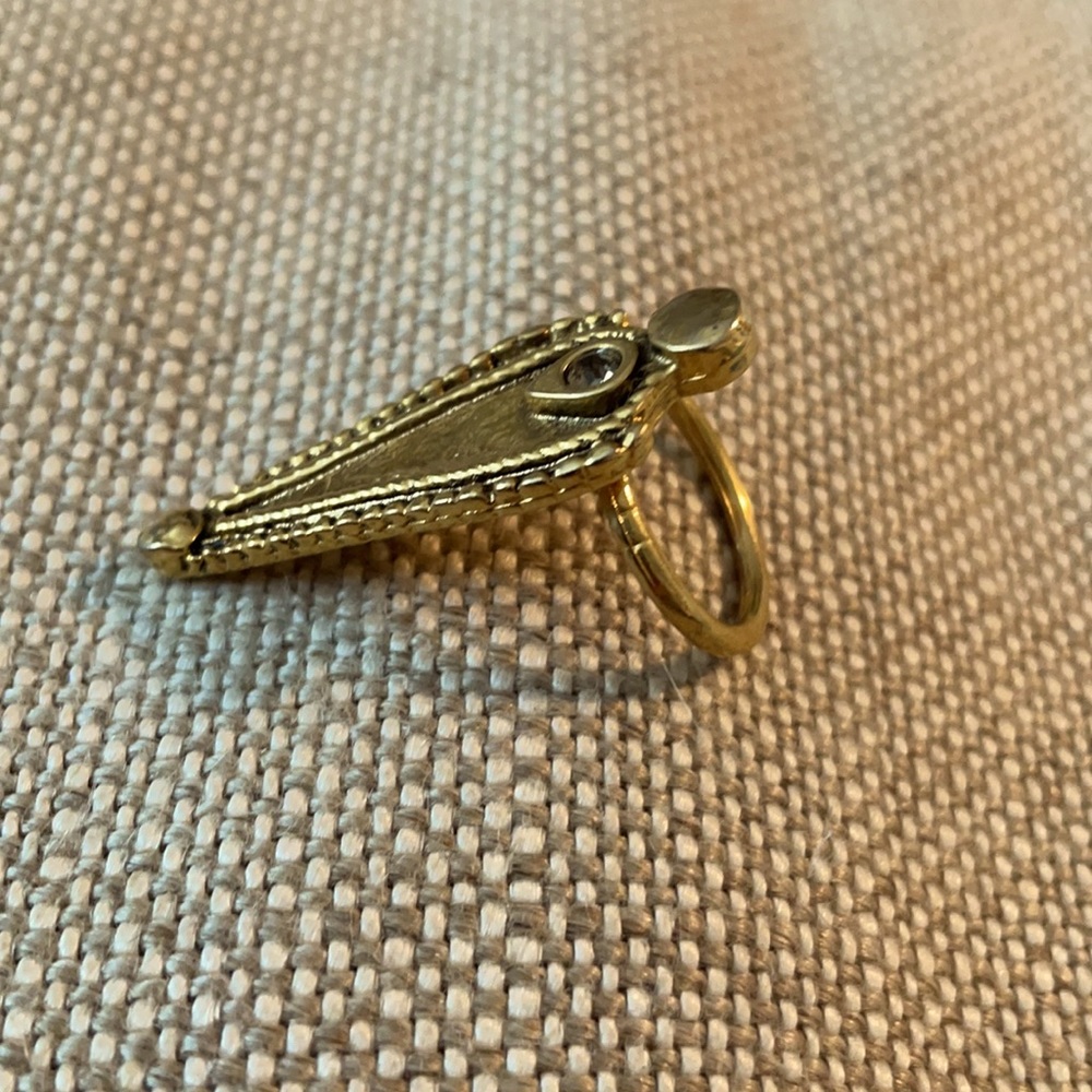 Gold plated Blue Ruby ring